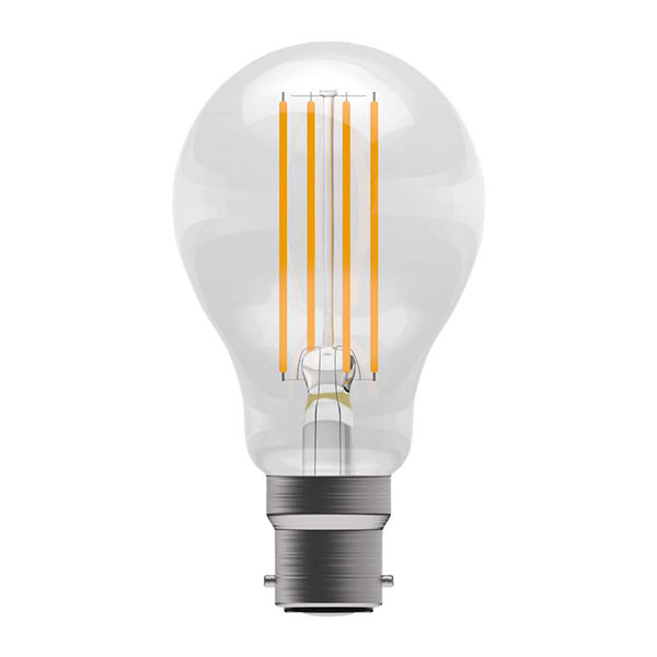 Aztex 6W LED CRI90 Dimmable Clear Filament GLS - BC - 2200K